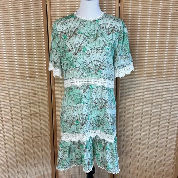 Never Fully Dressed | Dresses | Seashell Never Fully Dressed Green Lace  Accents Dress | Poshmark
